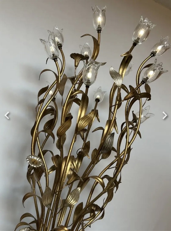 Image 1 of Vloerlamp L’originale SRL Italia Murano kelken vergeuld