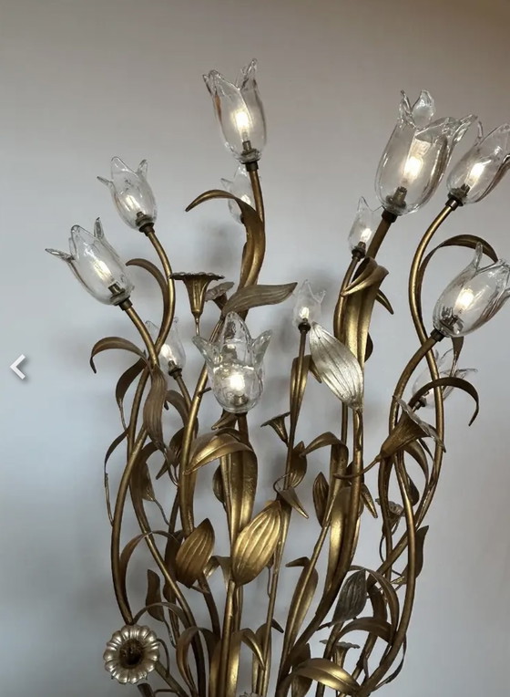 Image 1 of Vloerlamp L’originale SRL Italia Murano kelken vergeuld