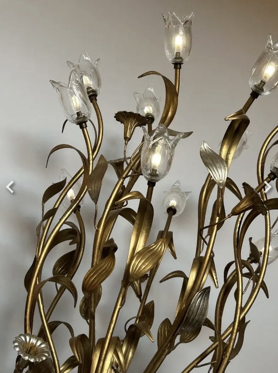 Image 1 of Vloerlamp L’originale SRL Italia Murano kelken vergeuld