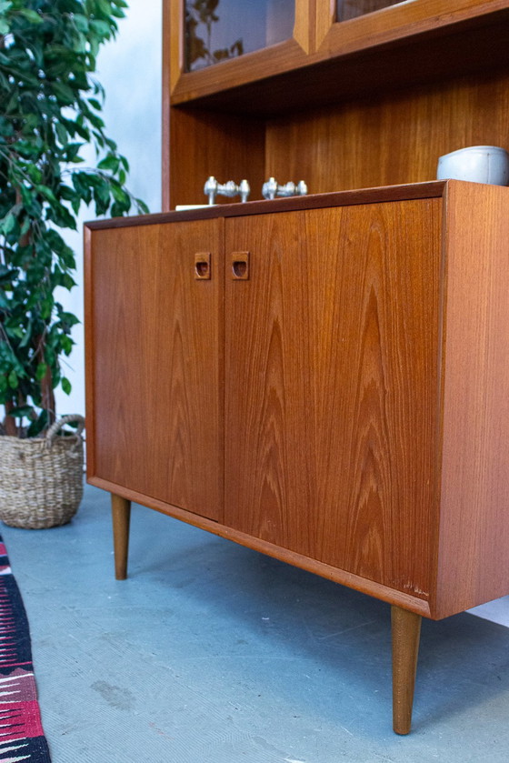 Image 1 of Erik Brouer vitrinekast highboard teak vintage