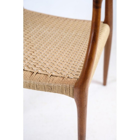 Image 1 of Paar vintage teakhouten fauteuils van N.O. Møller voor J.L. Møllers Møbelfabrik, jaren 1962