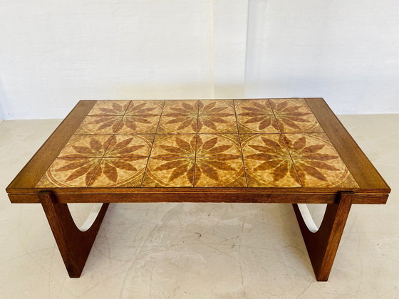 Image 1 of Vintage Deense Mid Century Teak & Keramiek Salontafel 1960S