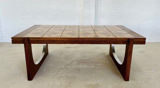 Image 1 of Vintage Deense Mid Century Teak & Keramiek Salontafel 1960S