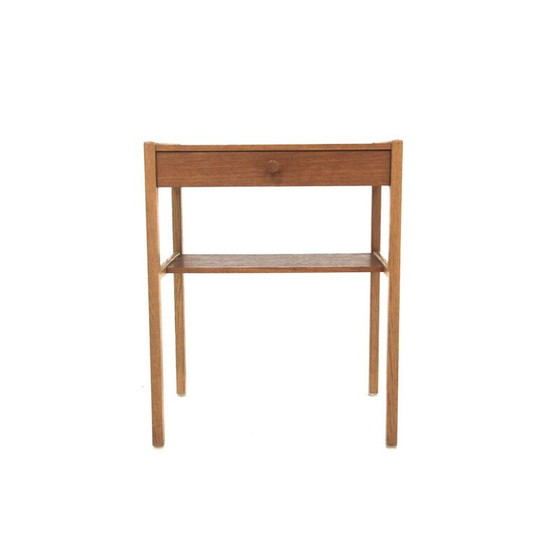 Image 1 of Vintage teak en eiken nachtkastje, Zweden 1960