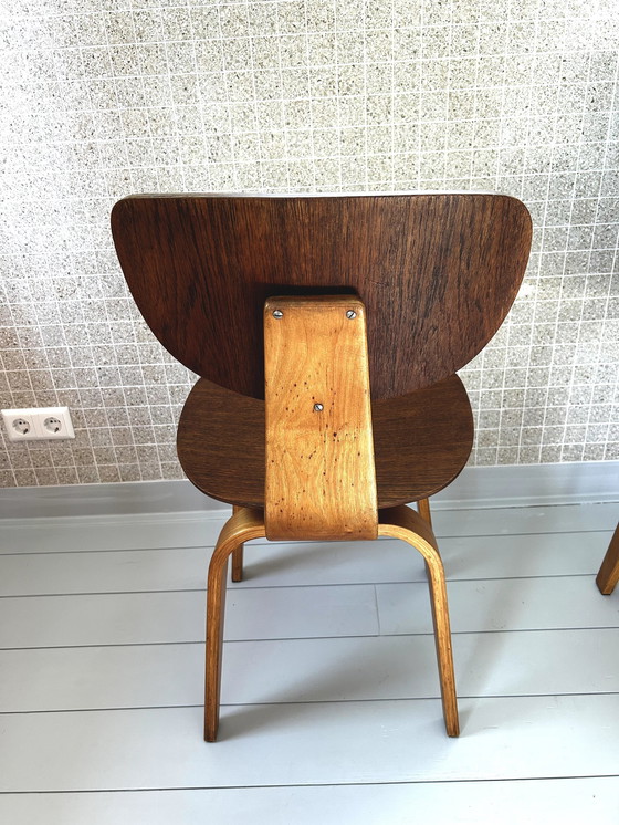 Image 1 of 4x Pastoe Eetkamerstoelen Sb02 door Cees Braakman