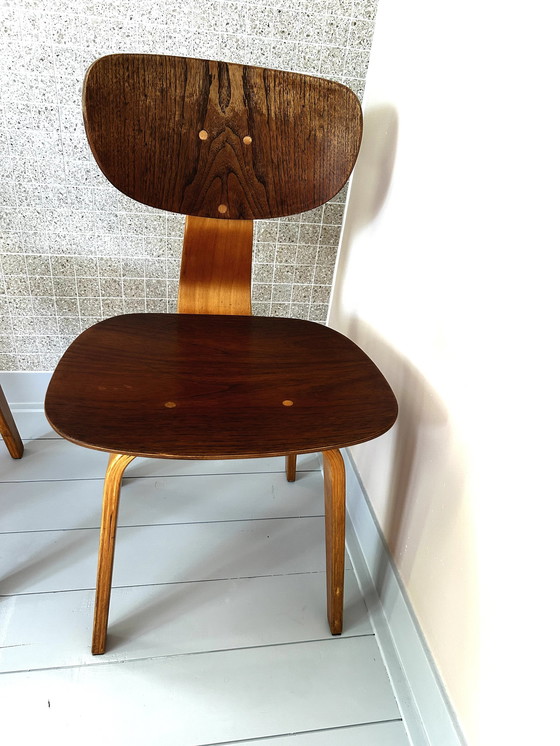 Image 1 of 4x Pastoe Eetkamerstoelen Sb02 door Cees Braakman