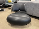Leolux pallone Fauteuil zwart leer Design stoel