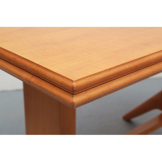 Image 1 of Vintage kersenhouten verstelbare salontafel voor Wilhelm Renz, 1950