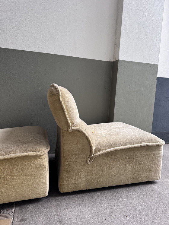 Image 1 of Vintage Modulaire Sofa Teddy Stof 6 Stuks