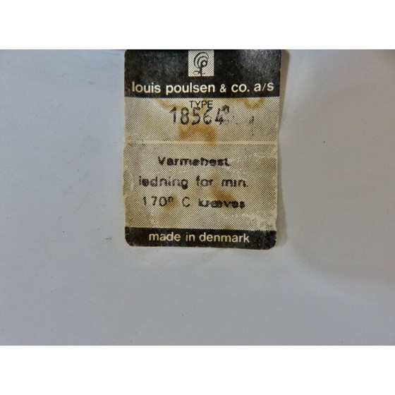 Image 1 of Vintage geel metalen hanglamp van Louis Poulsen, Denemarken 1960