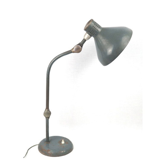 Image 1 of Jumo GS1 vintage werkplaatslamp van geëmailleerd plaatstaal en aluminium, 1920