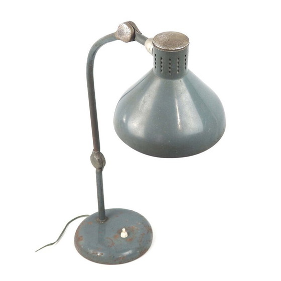 Image 1 of Jumo GS1 vintage werkplaatslamp van geëmailleerd plaatstaal en aluminium, 1920