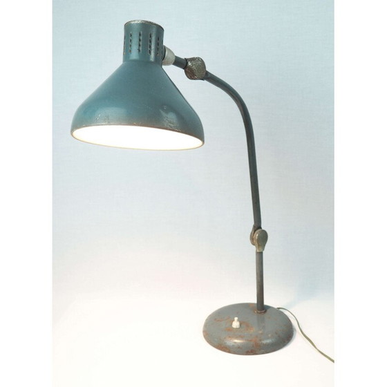 Image 1 of Jumo GS1 vintage werkplaatslamp van geëmailleerd plaatstaal en aluminium, 1920