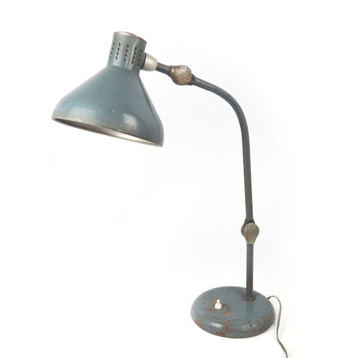 Jumo GS1 vintage werkplaatslamp van geëmailleerd plaatstaal en aluminium, 1920