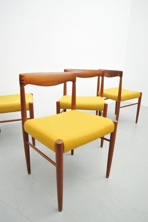 Henry Walter Klein eetkamerstoelen in teak 1960