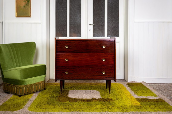 Image 1 of Vintage cocktail fauteuil met franjes groen