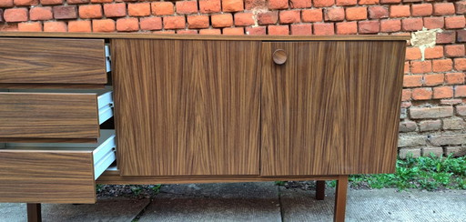 Dressoir Mid Century Design ladekast Credenza kast teak 60s 70s vintage retro 60s