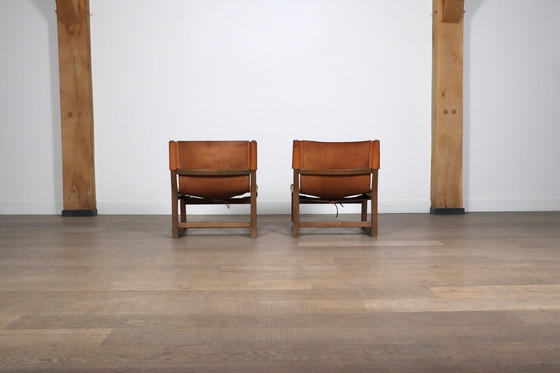 Image 1 of Paar Riaza stoelen in cognac leer van Paco Muñoz voor Darro Gallery, Spanje, jaren 1960