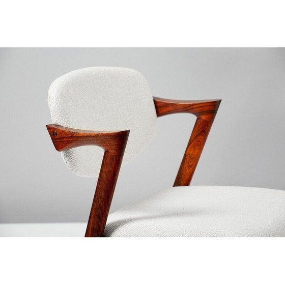 Image 1 of Set van 8 vintage Kai Kristiansen Rosewood Model 42 eetkamerstoelen, 1956