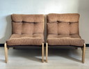 Vintage seventies lounge fauteuiltjes in rib