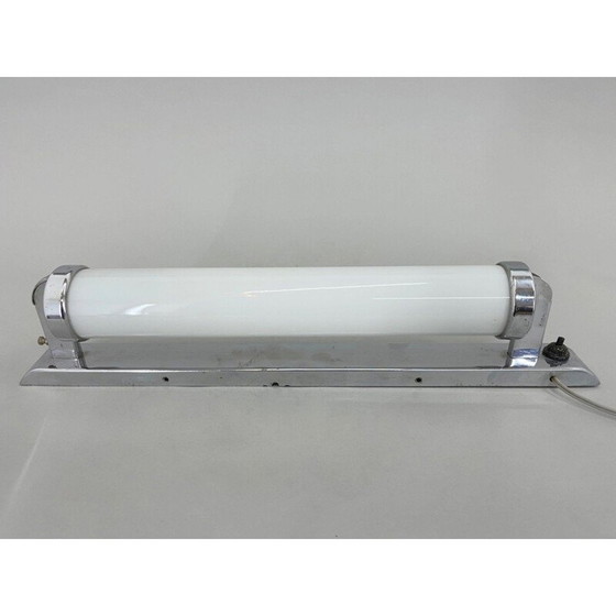 Image 1 of Vintage Bauhaus wandlamp in chroom, jaren 1930