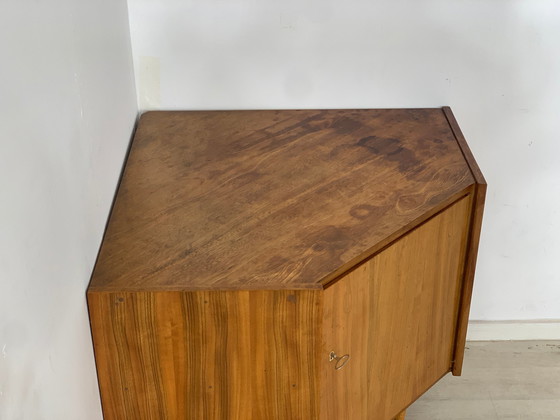 Image 1 of Mid Century hoekkast ladekast vintage
