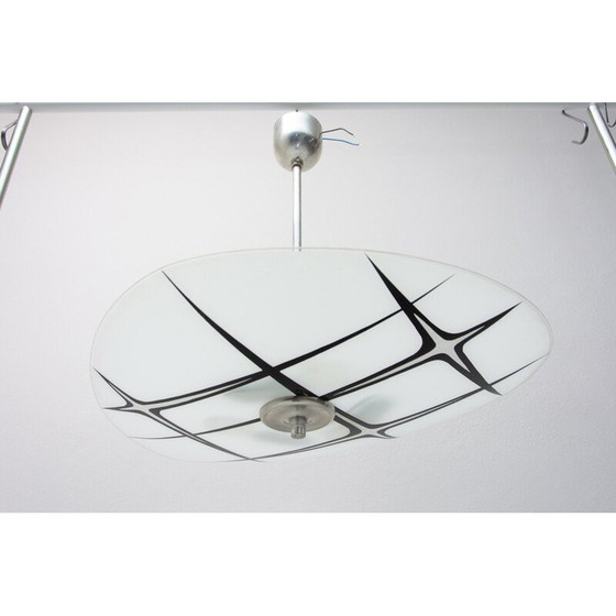 Image 1 of Vintage chromen hanglamp, Tsjecho-Slowakije 1950-1960