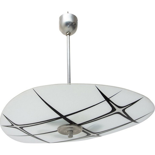 Vintage chromen hanglamp, Tsjecho-Slowakije 1950-1960