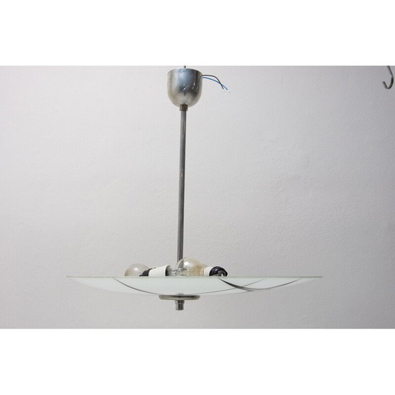 Image 1 of Vintage chromen hanglamp, Tsjecho-Slowakije 1950-1960