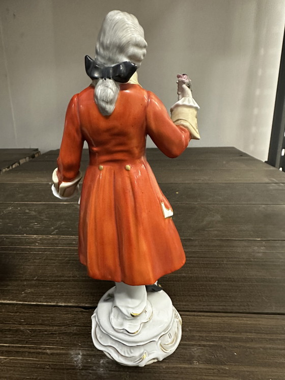 Image 1 of Élégants koppel - Sitzendorf Porcelaine Debut Xx E Siècle / H 26 Et 27 Cm