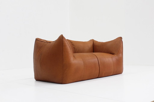 Cognac Leren Le Bambole Sofa Van Mario Bellini Voor B&B Italia, Jaren 70 