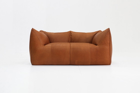 Image 1 of Cognac Leren Le Bambole Sofa Van Mario Bellini Voor B&B Italia, Jaren 70 