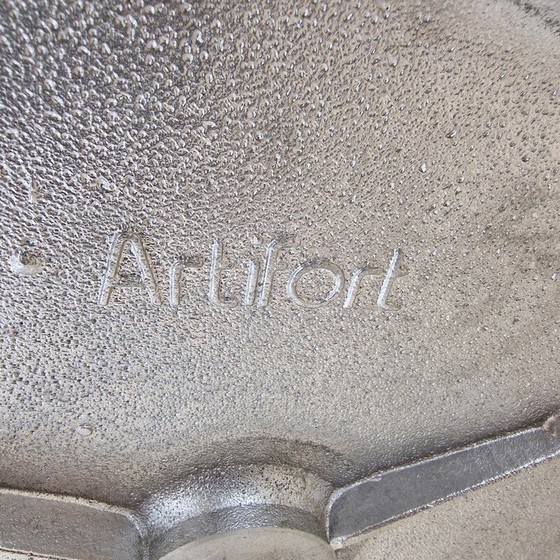 Image 1 of Set van 4 vintage Tulipe fauteuils in massief metaal en hout door Pierre Paulin voor Artifort, Nederland 1980