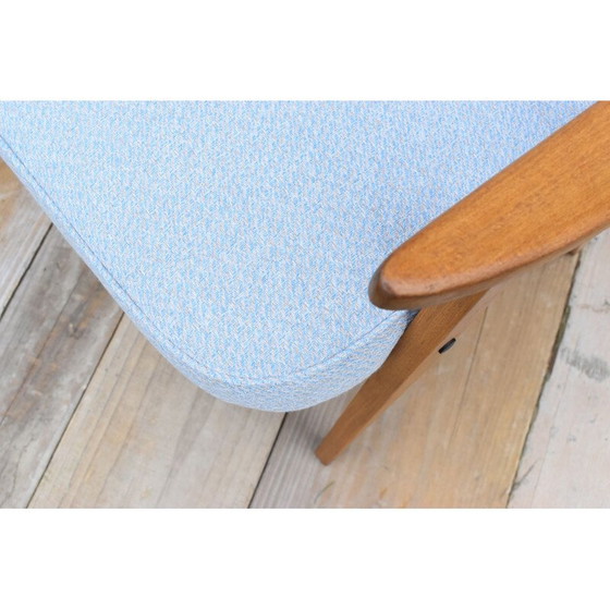 Image 1 of Vintage lichtblauwe fauteuil van Józef Chierowski voor lDolnoslaska Swiebodzice, Polen 1960