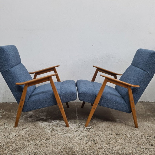 2x Tsjechische Fauteuils Uit De 60'/70' Jaren