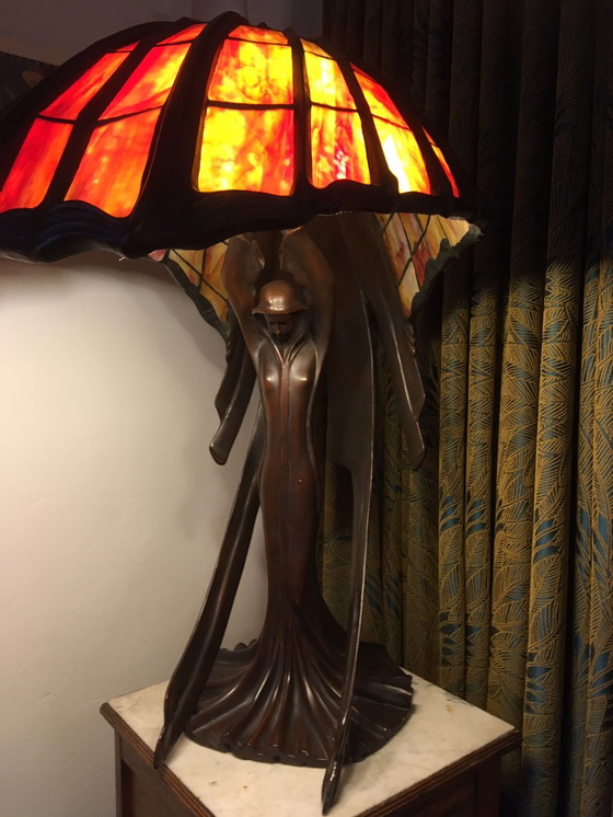 Image 1 of Art Nouveau Tafellamp Flying Lady