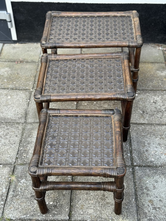 Image 1 of Vintage set van Manou Nesting Tables