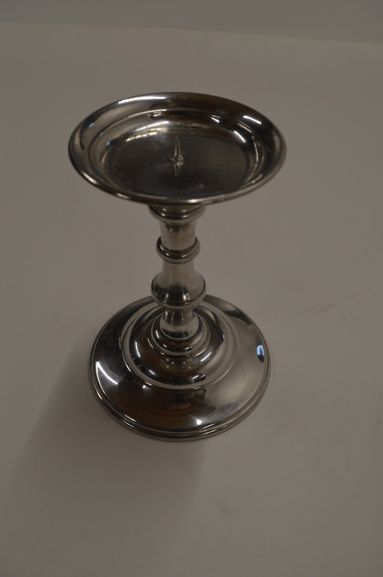 Image 1 of Candle Holder Pewter 