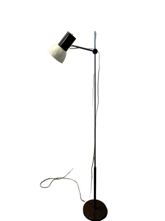 Image 1 of IndustriÃ«le Vloerlamp vintage jaren 60/70 bruin