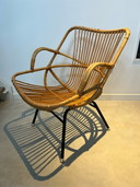 Vintage Rotan lounge stoel
