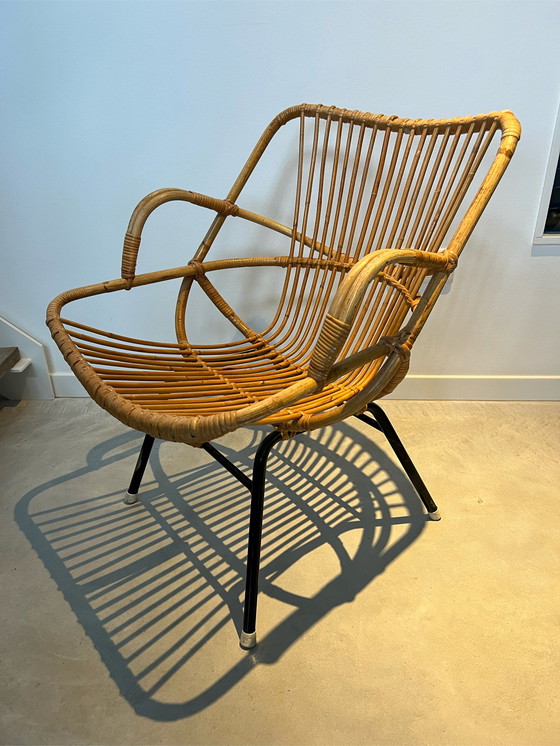 Image 1 of Vintage Rotan lounge stoel
