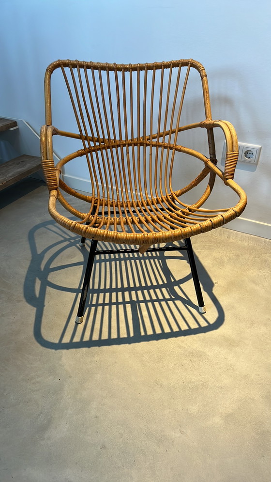 Image 1 of Vintage Rotan lounge stoel