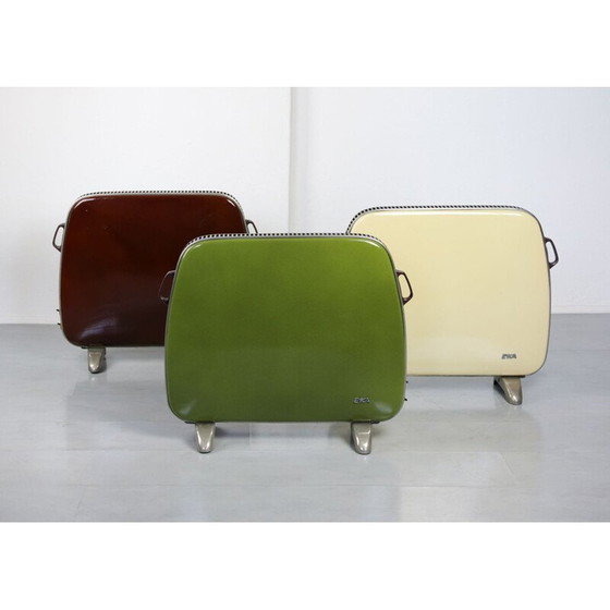 Image 1 of Vintage groen geëmailleerd kacheltje van Eka, 1960