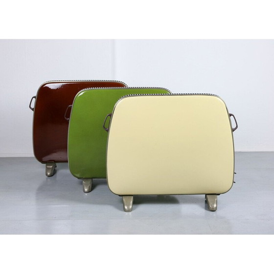 Image 1 of Vintage groen geëmailleerd kacheltje van Eka, 1960