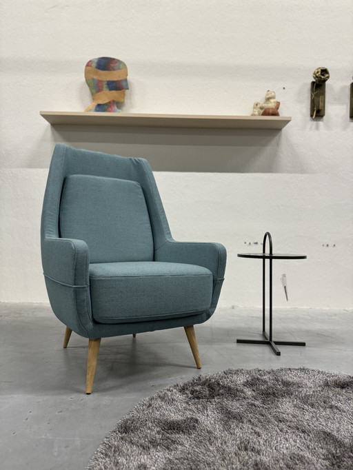 Gelderland Hold Tide Fauteuil 7850 Blauw Stof 