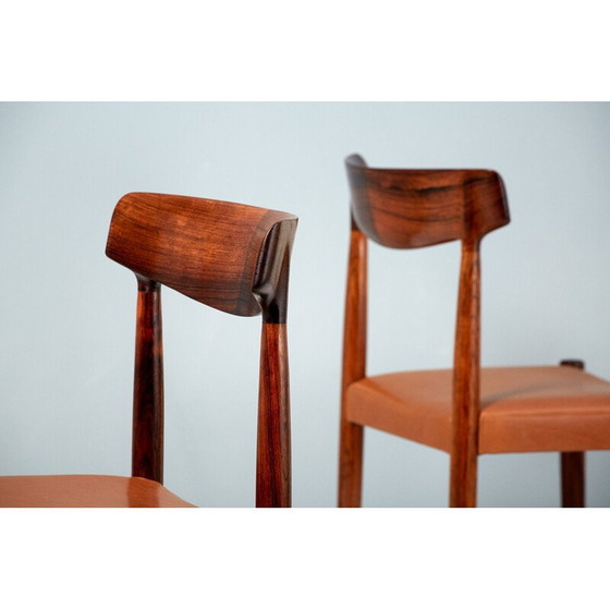 Image 1 of Set van 8 vintage palissander eetkamerstoelen van Knud Faerch 1950