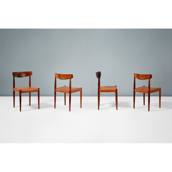 Image 1 of Set van 8 vintage palissander eetkamerstoelen van Knud Faerch 1950