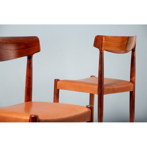 Image 1 of Set van 8 vintage palissander eetkamerstoelen van Knud Faerch 1950