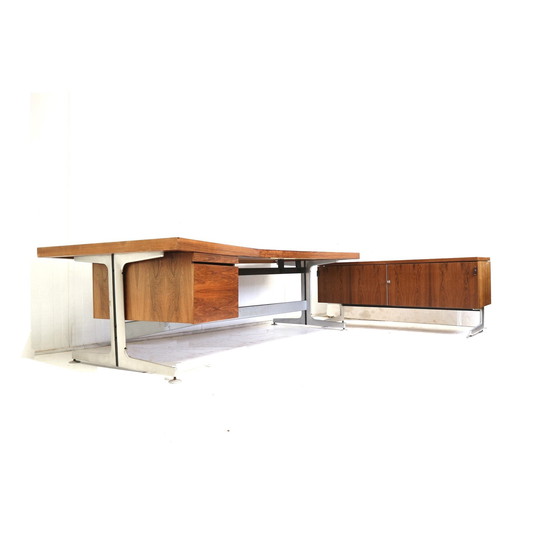 Image 1 of Groot Exclusief Vintage Palissander Hoekbureau Van Voko Gemaakt In De Jaren ’60