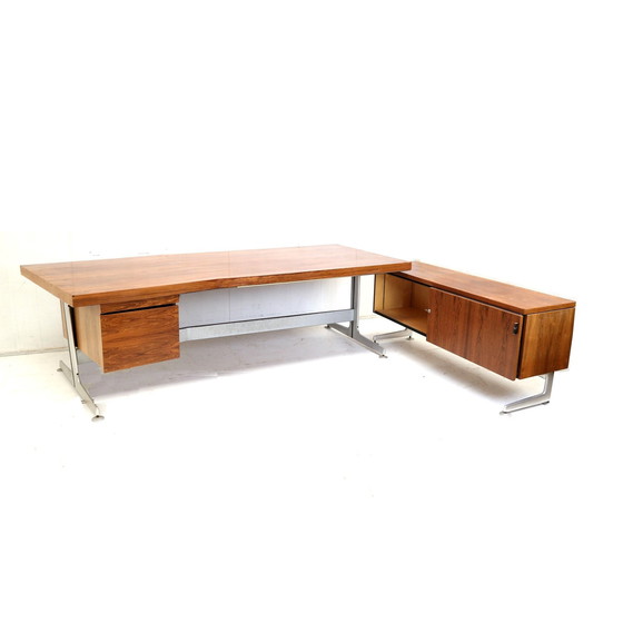 Image 1 of Groot Exclusief Vintage Palissander Hoekbureau Van Voko Gemaakt In De Jaren ’60